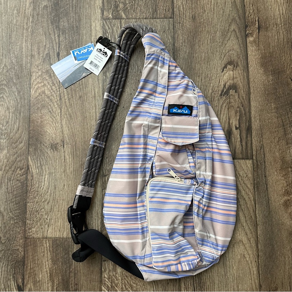 Kavu Rope Sack simple stripe Slung Backpack